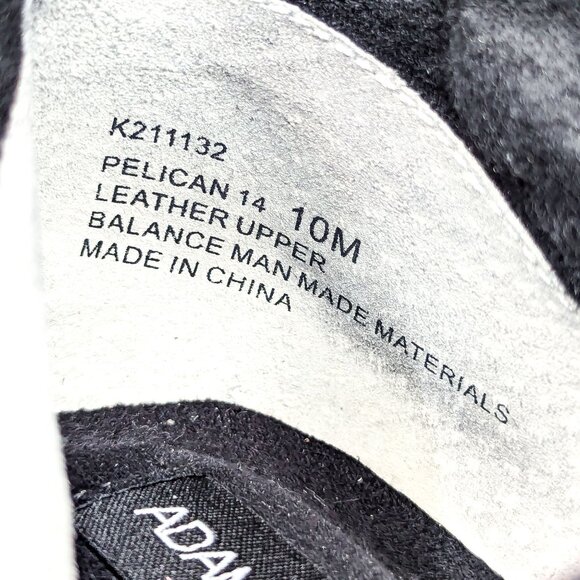 Adam Tucker Women Pelican Black Distress Suede Zip Heel Mid Boots sz 10 - Picture 8 of 11